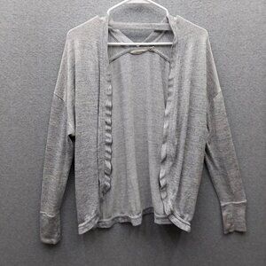 Athleta Heather Gray Open Cardigan Hoodie
